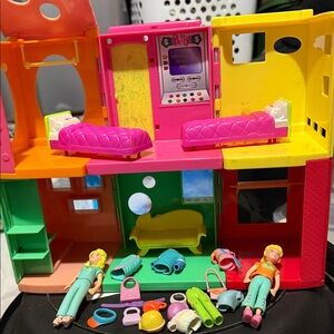 Colorful Polly pocket Dollhouse Playset with Accessories